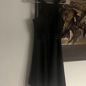 City Studio Black Dress with Zipper Detail